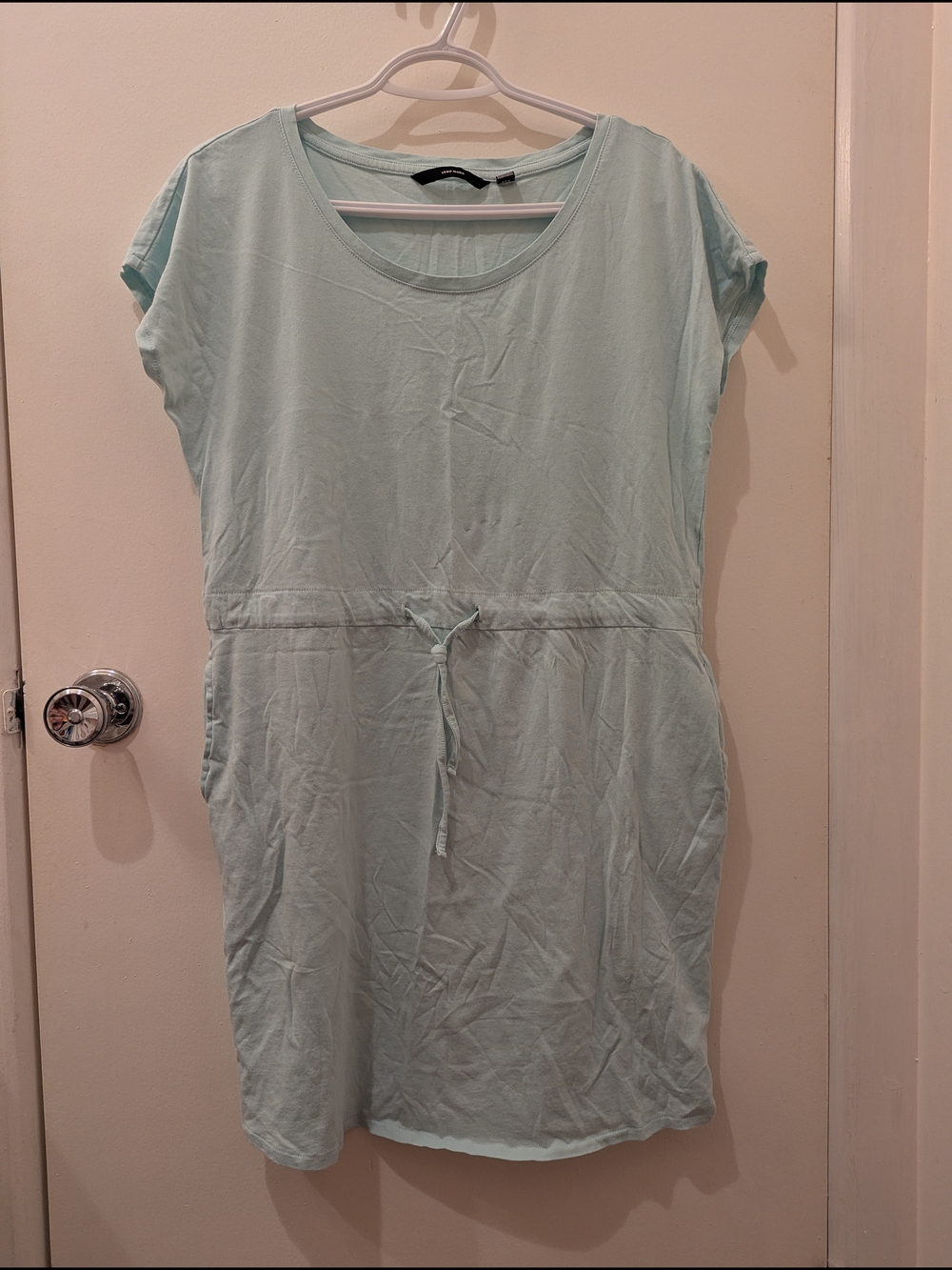 Light Mint Cotton T-shirt Dress